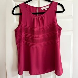 LOFT Women's Berry Sleeveless Blouse